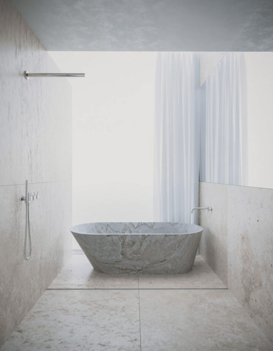 baño minimalista entrevista Balzar Arquitectos